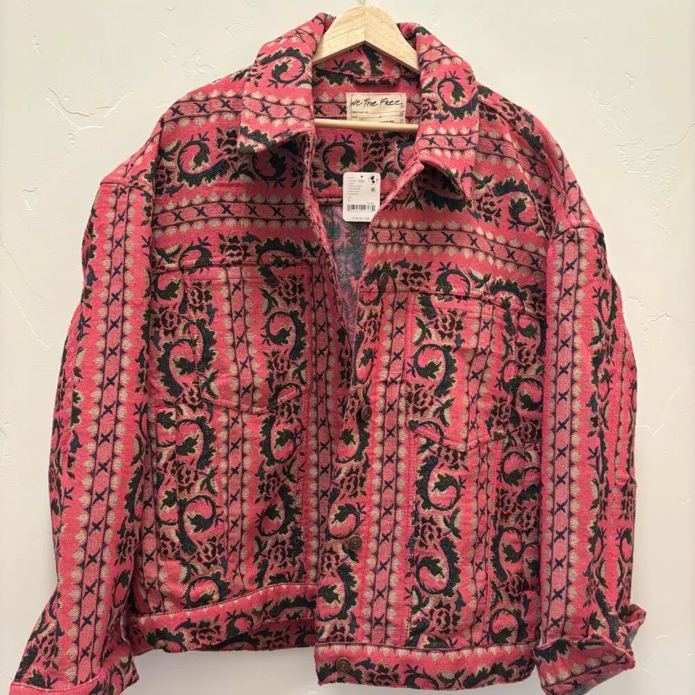 Free People We The Free Opal Swing Jacquard Jacket NWT * - Picture 5 of 7